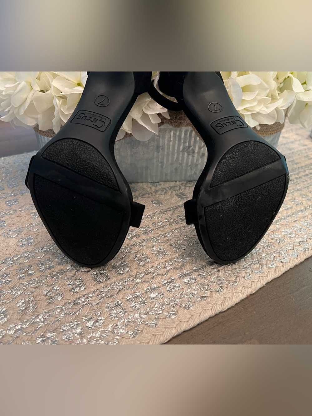 Circus by Sam Edelman Black Suede Ankle-Strap Stilettos - Picture 8 of 8